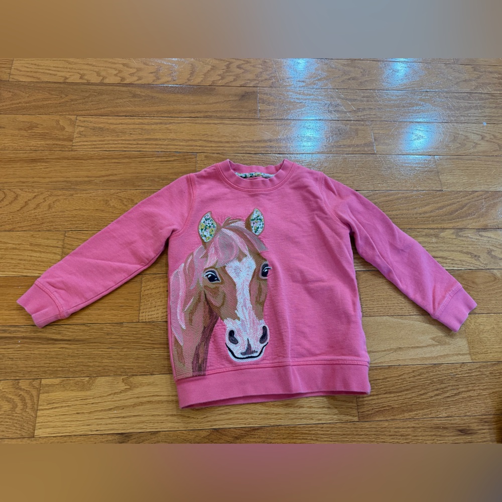 Boden Pink Horse Graphic Kids Bottoms